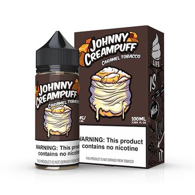 Caramel Tobacco by Tinted Brew Johnny Creampuff TFN Series 100mL with packaging