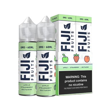 Apple Strawberry Nectarine Tinted Brew Fiji Fruits 60mL 2-Pack with packaging