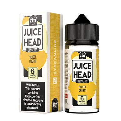 Sweet Cream Juice Head SubOhm E-Liquid 100mL with packaging
