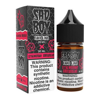 Strawberry Cheesecake Sadboy Salts 30mL with Packaging