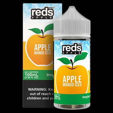 Mango Ice by 7Daze Reds E-Liquid 100mL Freebase with packaging