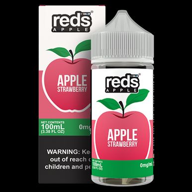 Strawberry by 7Daze Reds 100mL Freebase with packaging