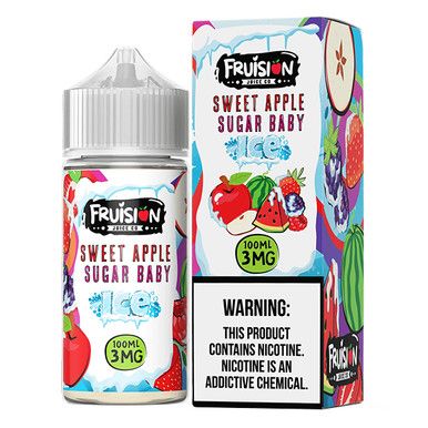 Sweet Apple Sugar Baby Ice by Fruision E-Juice (100mL)(Freebase) with packaging