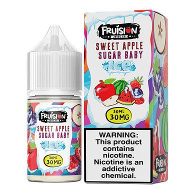 Sweet Apple Sugar Baby Ice by Fruision E-Juice (30mL)(Salts) with packaging