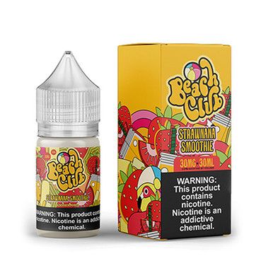 Strawnana Smoothie by Beach Club E-Liquid 30mL (Salts) with packaging
