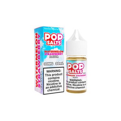 Watermelon Strawberry by Pop Salts E-Liquid 30mL Salt Nic with packaging