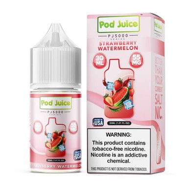 Strawberry Watermelon by Pod Juice TFN PJ5000 Salt Series E-Liquid 30mL with Packaging