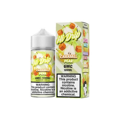 Caramel Pear Hi-Drip 100ml with packaging