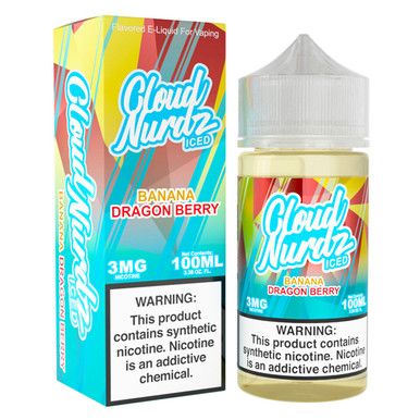 Banana Dragon Berry Ice Cloud Nurdz 100mL with packaging