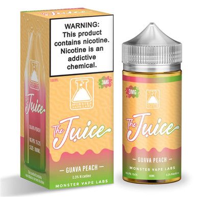 Guava Peach Juice Monster 100mL with packaging