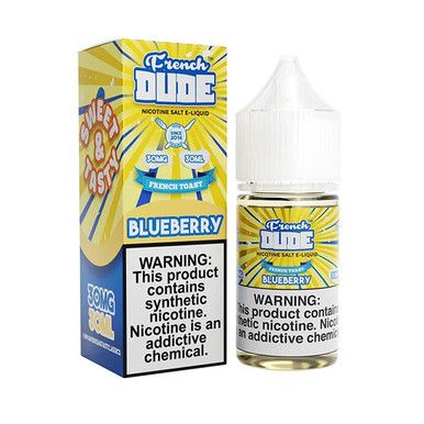 Blueberry French Dude Salts 30mL with packaging