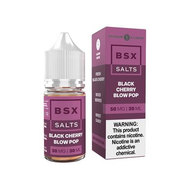 Black Cherry Blow Pop Glas BSX Salts 30mL with packaging