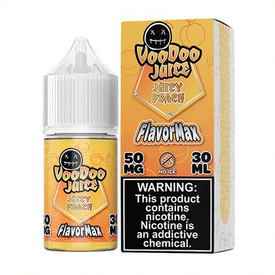 Juicy Peach Voodoo Juice FlavorMax Salts 30mL with packaging