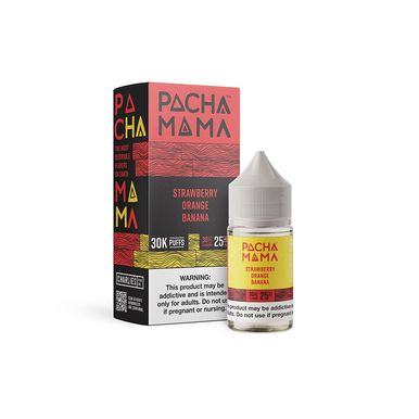 Strawberry Orange Banana Pachamama PLUS Metatine Salts 30ml with packaging