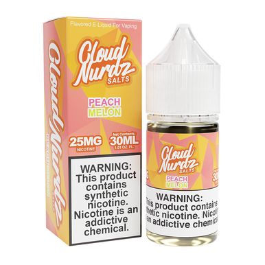 Peach Melon Cloud Nurdz Salts 30mL with packaging