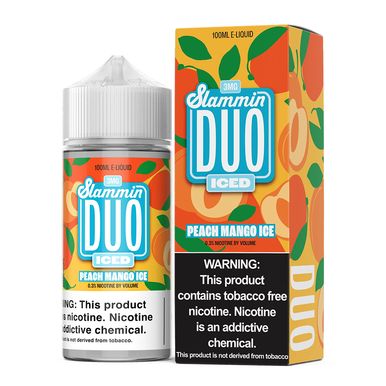Peach Mango Ice Slammin Duo 100mL with packaging