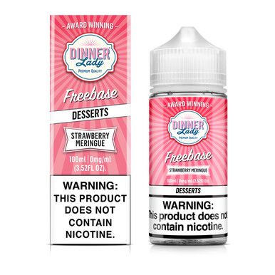 Strawberry Meringue Dinner Lady TFN 100mL with packaging