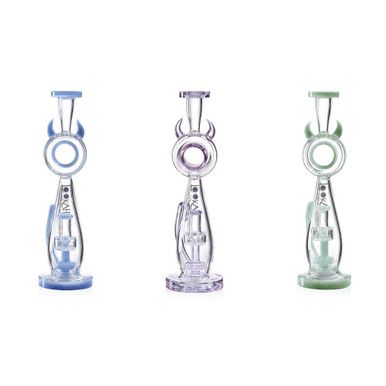 Lookah (Dab Rig) 12” Cute Percolator Elegant Cat Water Pipe Group Image