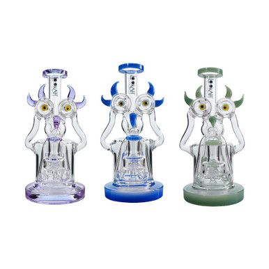 Lookah (Dab Rig) 8.46″ Recycler Double Inline Percolator Bird Water Pipe Group Image