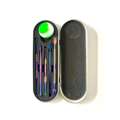 Non branded (Dab Tool) DB54 Titanium Rainbow Dabber Kit with Silicone Dish