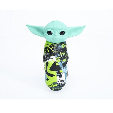 Non branded (Hand Pipe)SHP13 Baby Yoda Design Silicone Hand Pipe (SAS) front view