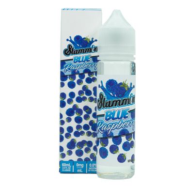 Blue Raspberry by Slammin E-Liquid with packaging