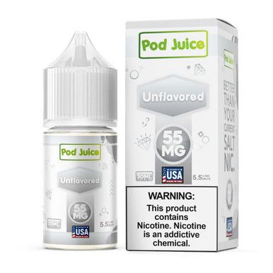 Unflavored Pod Juice TFN Salts 30mL with packaging