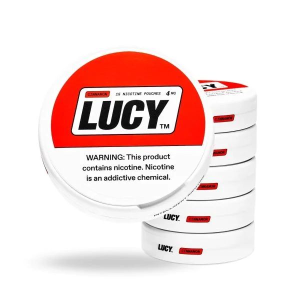Lucy Nicotine Pouches (15ct Can)(5-Can Pack) Cinnamon 4mg