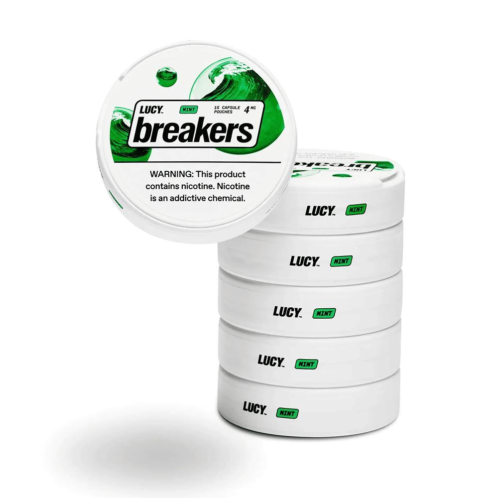 Lucy Breakers Nicotine Capsule Pouches (15ct Can)(5-Can Pack) Mint