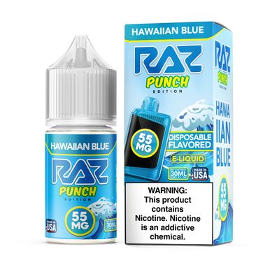Hawaiian Blue Pod Juice x RAZ Punch Edt. Salts 30mL 55mg with packaging