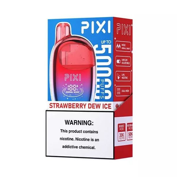 PIXI 50K Disposable Strawberry Dew Ice Packaging