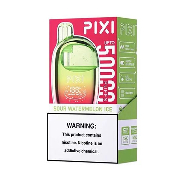 PIXI 50K Disposable Sour Watermelon Ice Packaging