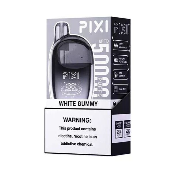 PIXI 50K Disposable White Gummy Packaging