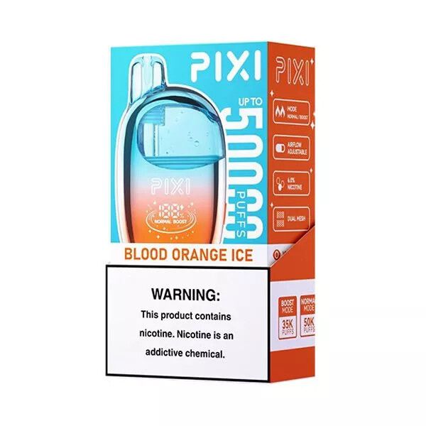 PIXI 50K Disposable Blood Orange Ice Packaging
