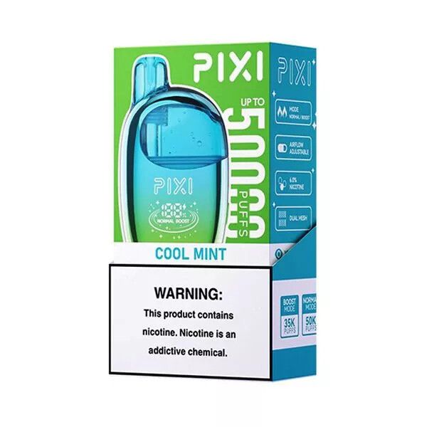 PIXI 50K Disposable Cool Mint Packaging