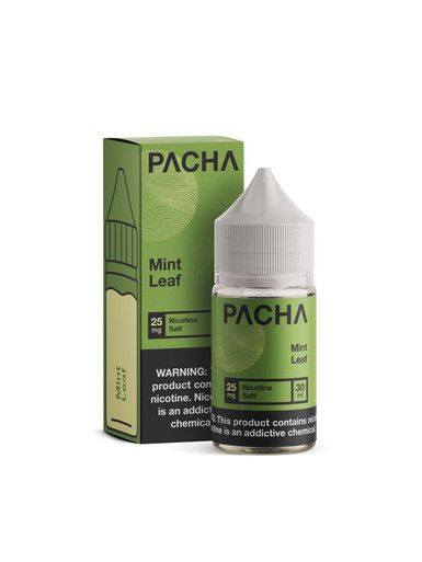 Mint Leaf Pachamama TFN Salts 30mL 25mg with packaging