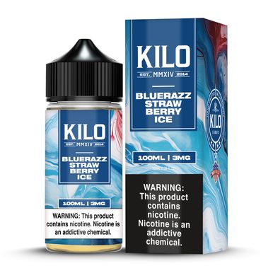 Bluerazz Strawberry Ice Kilo 100mL 3mg with packaging