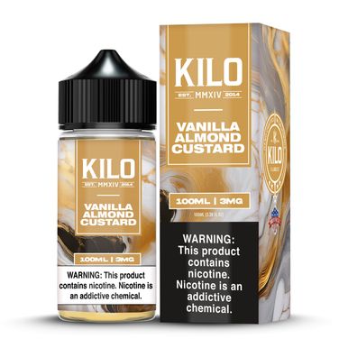 Vanilla Almond Custard Kilo 100mL 3mg with packaging