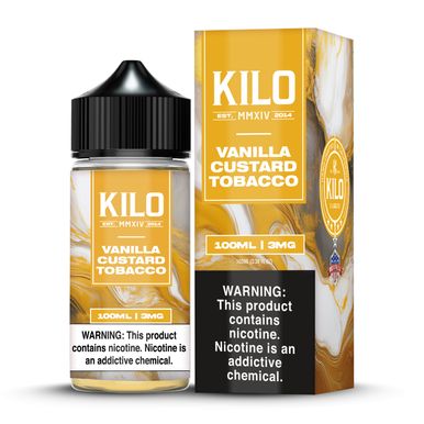 Vanilla Custard Tobacco Kilo 100mL 3mg with packaging