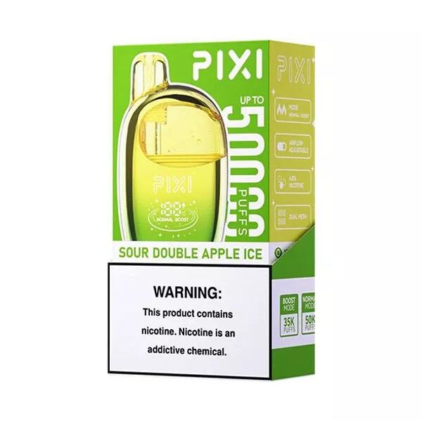 PIXI 50K Disposable Sour Double Apple Ice Packaging