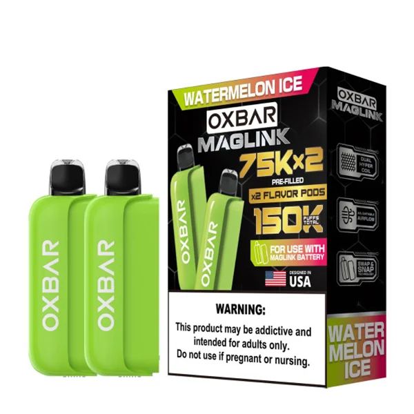 Oxbar Maglink Nixodine Replacement Pods (2-Pack) Watermelon Ice with packaging