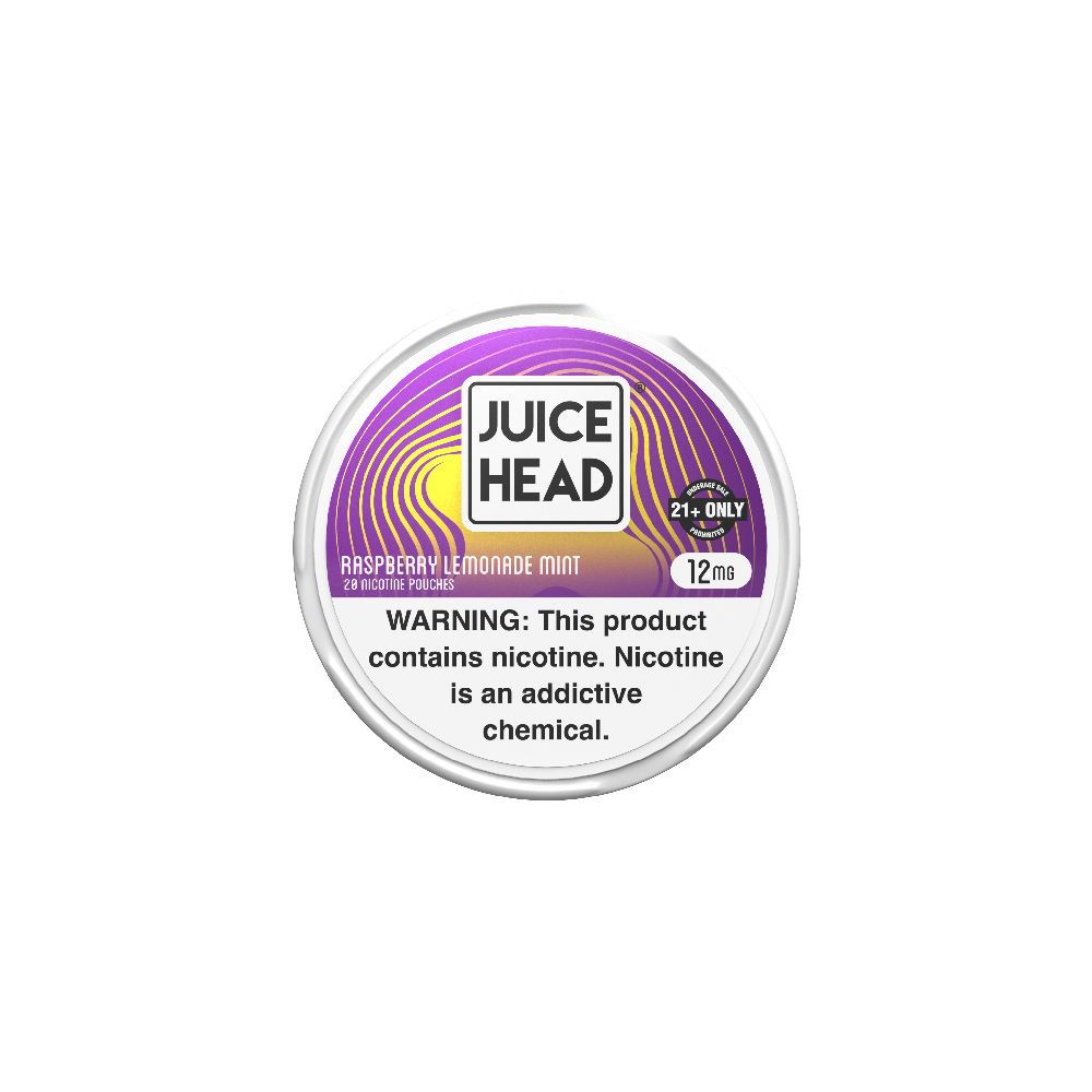 Juice Head Nicotine Pouches (20ct Can) Raspberry Lemonade Mint 12mg
