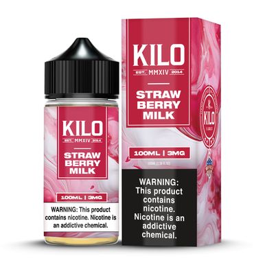 Strawberry Milk Kilo 100mL 3mg with packaging