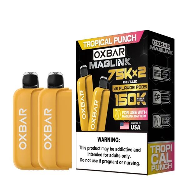 Oxbar Maglink Nixodine Replacement Pods (2-Pack) Tropical Punch with packaging