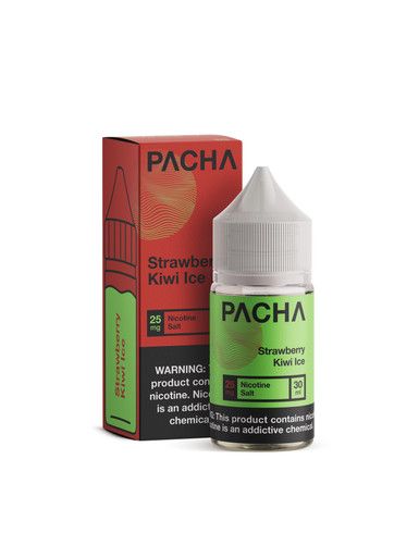 Strawberry Kiwi Ice Pachamama TFN Salts 30mL 25mg with packaging