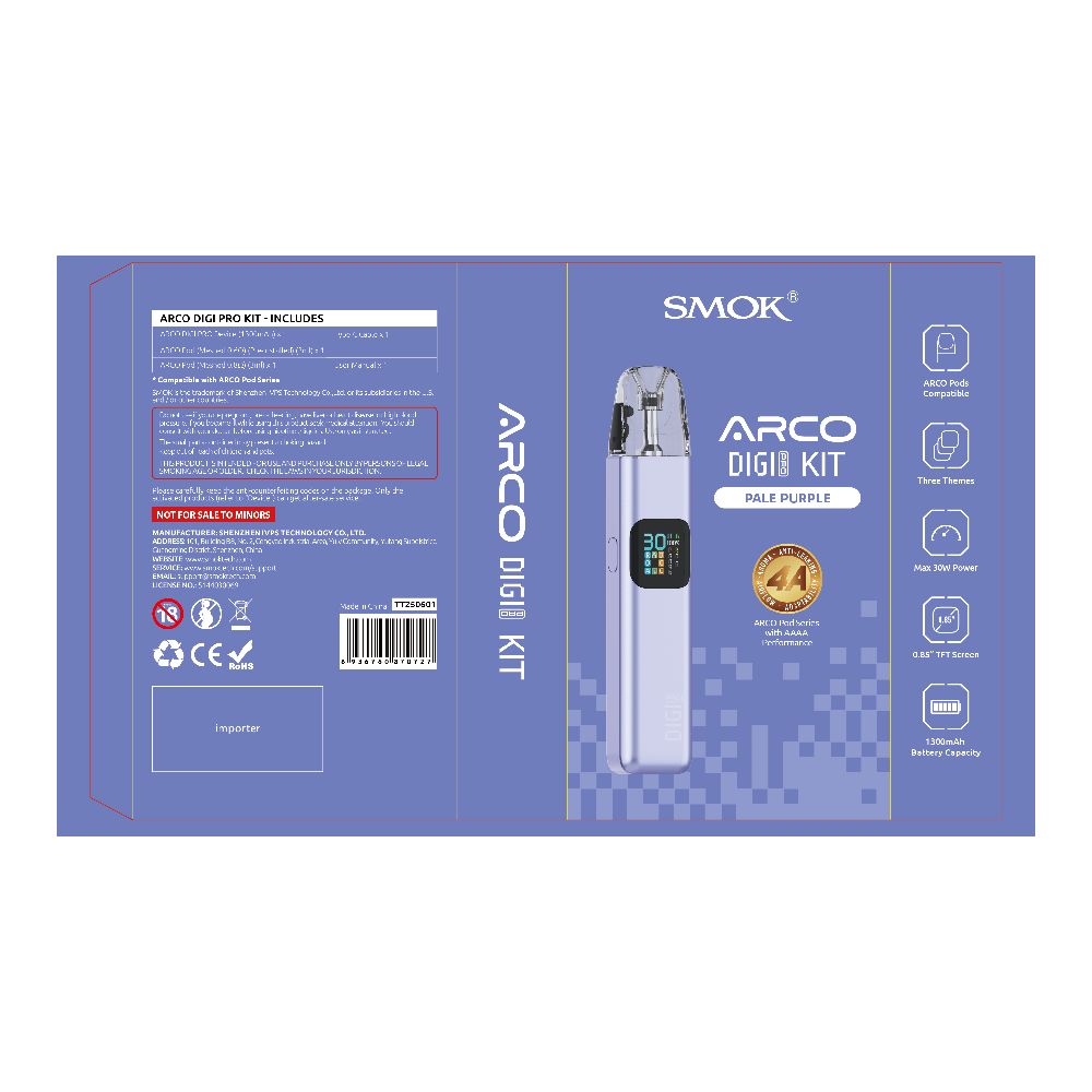 SMOK ARCO Digi Pro Pod System Pale Purple