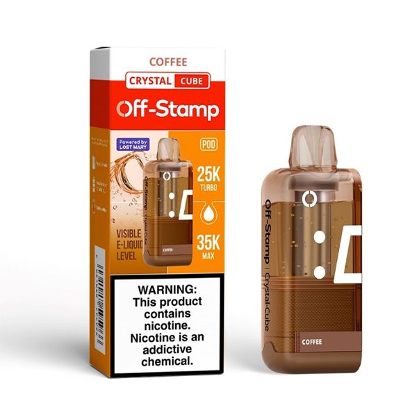 Off Stamp X Cube Crystal 35K Disposable Pod Coffee with packaging