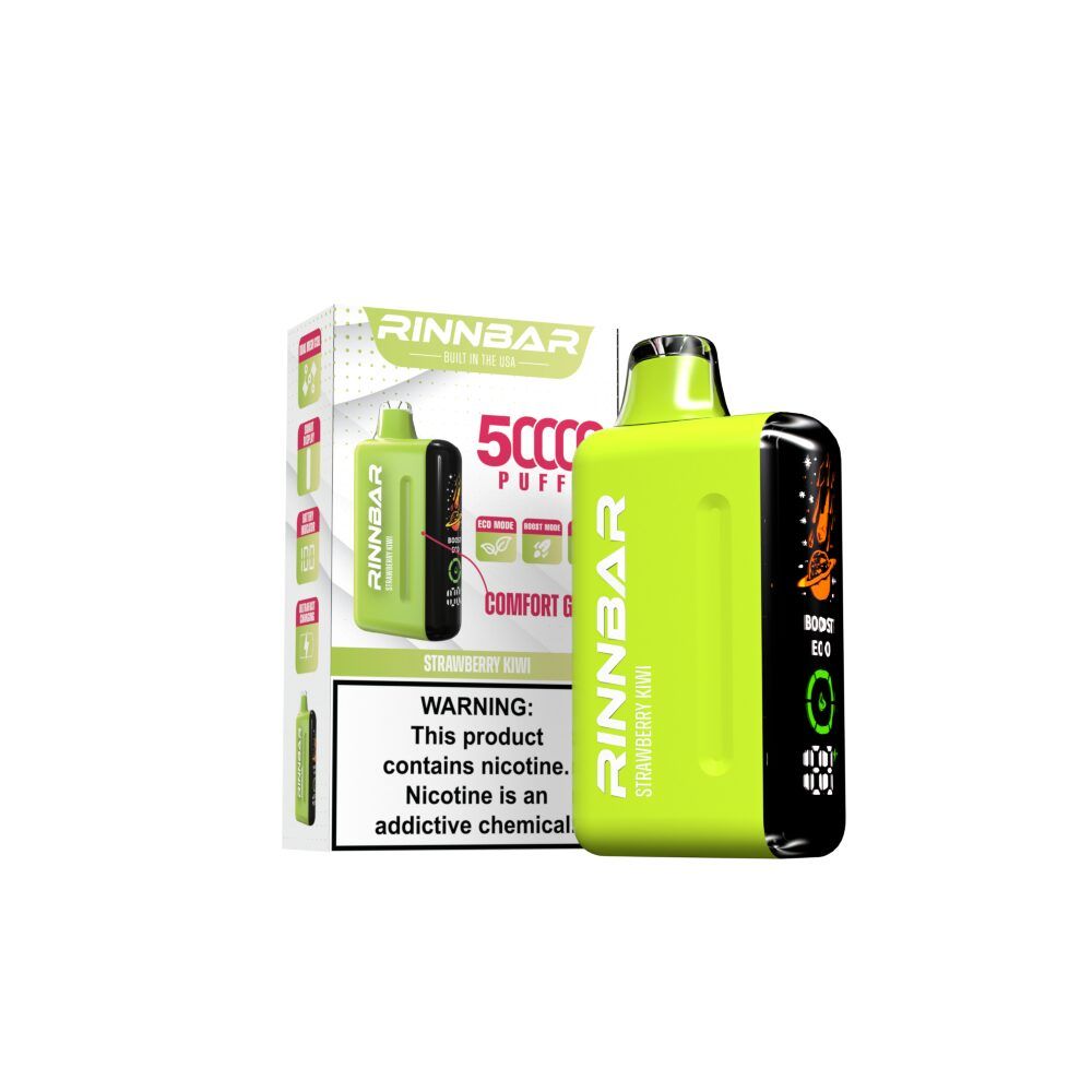 Rinn Bar 50K Disposable Strawberry Kiwi with packaging
