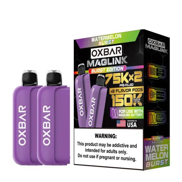 Oxbar Maglink Nixodine Replacement Pods (2-Pack) Watermelon Burst with packaging