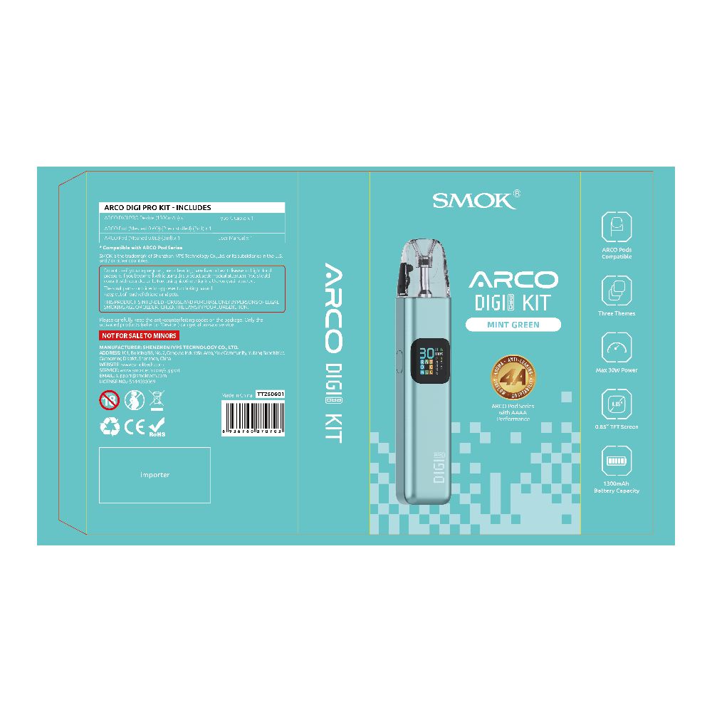 SMOK ARCO Digi Pro Pod System Mint Green